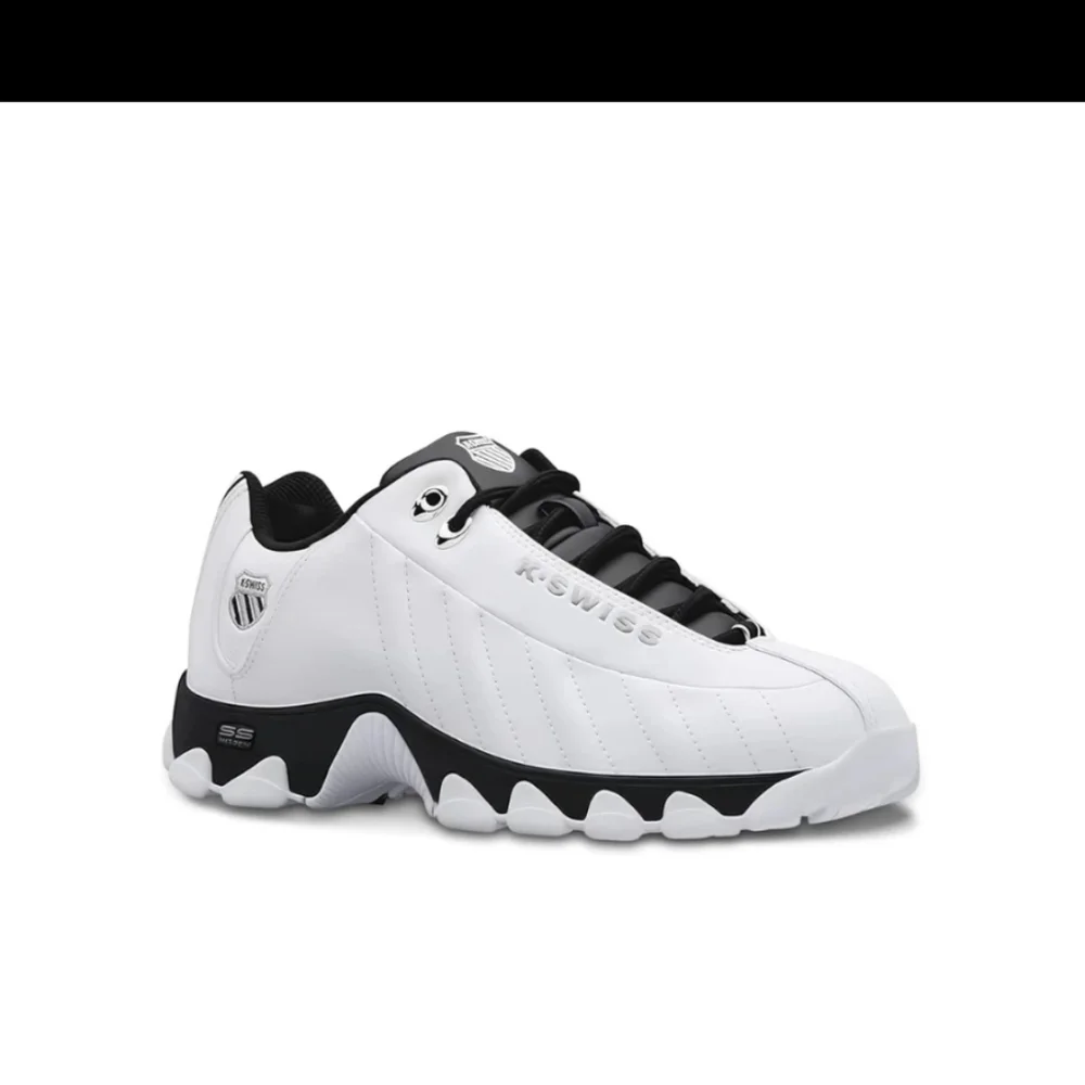 K-Swiss Men's ST329 CMF Leather Tennis Sneaker White/Black - Picture 5 of 7